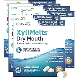 Oracoat Xylimelts Oral adhering Discs, Slightly Sweet, 240 Count Pack of 6