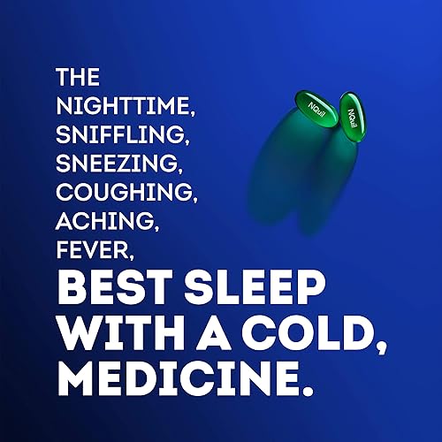 Vicks NyQuil LiquiCaps, Nighttime Relief of Cough, Cold & Flu Relief, Sore Throat, Fever, Congestion Relief, 48 LiquiCaps