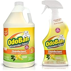 OdoBan Ready-to-Use 32oz Spray Bottle and 1 Gal Concentrate, Citrus Scent