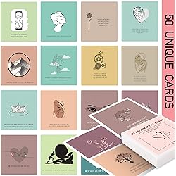 50 Affirmation Card for Women With 100 positive affirmation quotes, daily affirmation cards set. Self Care and Meditation Gift For Women. Empowering, Inspirational Affirmation for Stress Relief