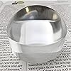 MAGDEPO 4X Acrylic Dome Magnifier 2.5 inch Crystal Clear Paperweight with Card Size Magnifying Sheet for Blueprints, Maps, Newspapers, Hobbies, etc