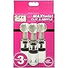 Size Matters Twist Up Nipple and Clitoris Suction Devices, Transparent, 3 Count Pack of 1 AC914