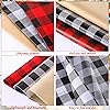 20 x 20 Inch Large Size Christmas Buffalo Plaid Tissue Paper 60 Sheets Christmas Wrapping Paper Rustic Art Holiday Wrapping Paper for Wrapping DIY Crafts Decoration