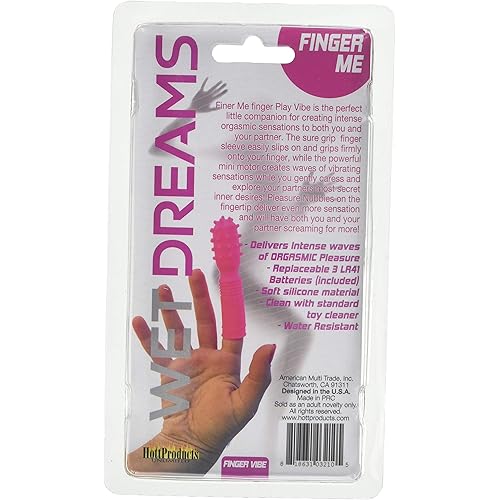 Hott Products Unlimited 62504: Wet Dreams Finger Play Vibe Magenta