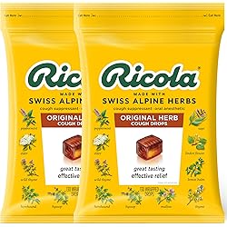 Ricola Original Herbal Cough Suppressant Throat Drops, 130ct Bag Pack of 2