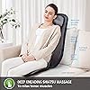 Snailax Shiatsu Full Back Massager with Heat, Chair Massager for Neck and Back Shoulders,Gel Modes Massage Cushion,Adjustable Height Massage Seat, Mothers Day Gifts for Mom,Dad