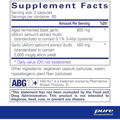 Pure Encapsulations Garlic Complex | Supplement to Support Antioxidant Defenses, Immune Health, and The Cardiovascular System | 120 Capsules