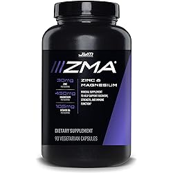 JYM Supplement Science ZMA ZincMagnesium Capsules Supplement - Zinc, Magnesium and Vitamin B6 | JYM Supplemental Science | 90 Vegetarian Capsules
