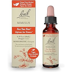 Bach Original Flower Remedies, Mimulus for Facing Fears Non-Alcohol Formula, Natural Homeopathic Flower Essence, Holistic Wellness and Stress Relief, Vegan, 10mL Dropper