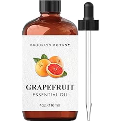 Brooklyn Botany Grapefruit Essential Oil – 100% Pure and Natural – Therapeutic Grade Essential Oil with Dropper - Grapefruit Oil for Aromatherapy and Diffuser - 4 Fl. OZ