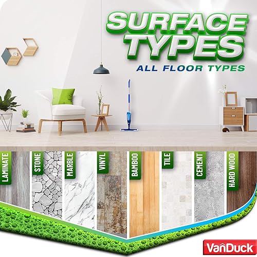 VanDuck Microfiber Cleaning Pads Compatible with Bona Mop 3 Pack - Microfiber Mop Pads for Hardwood Floor for 18 Inch Mop
