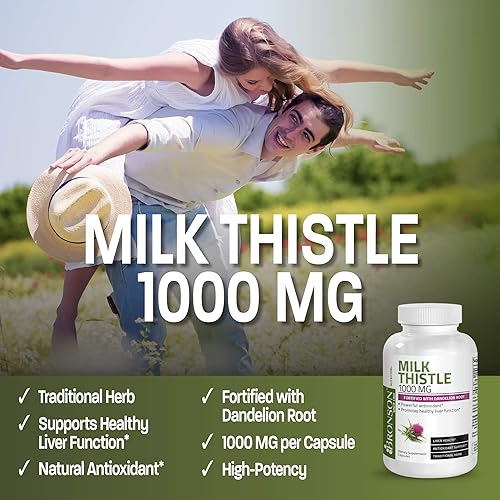 Milk Thistle 1000mg Silymarin Marianum & Dandelion Root Liver Health Support 120 Capsules