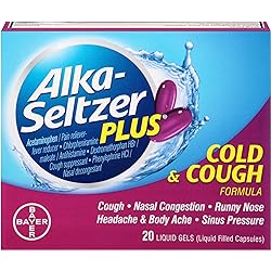 Alka-Seltzer Plus Cold and Cough Liquid Gels, 20 Count