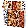 Shojoy 30 Pack Jungle Safari Animal Print Pocket Packs Facial Tissues White Pocket Tissues 4-Ply Pocket Sized Travel Facial Tissues Small Individual Tissue Packs Bulk in 5 Designs, 10 Tissues Per Pack