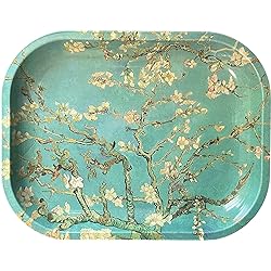 Rolling Tray “Almond Blossums” Van Gogh 5.5” x 7” Tobacco Smoke Accessories - Tray God