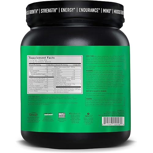 Naturally Sweetened & Flavored Pre JYM Pre Workout Powder - BCAAs, Creatine HCI, Citrulline Malate, Beta-Alanine, Betaine, and More | JYM Supplement Science | Natural Island Punch Flavor, 30 Servings