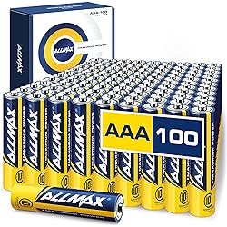 Allmax AAA Maximum Power Alkaline Triple A Batteries 100 Count – Ultra Long-Lasting, 10-Year Shelf Life, Leakproof Design, 1.5V