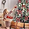 2 Rolls Christmas Ribbons Buffalo Plaid Ribbons 11 Yards 2.4" Wired Edge Ribbons Wrapping Burlap Ribbon for Christmas Tree Home Decor, Wrapping, Christmas Crafts Decoration，DIY Floral Bows Crafts