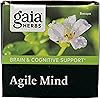 Gaia Herbs Agile Mind - Brain & Cognitive Support Herbal Supplements - with Organic Turmeric Root, Bacopa, Black Pepper, and Ginkgo Biloba - 60 Vegan Liquid Phyto-Capsules 30-Day Supply