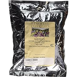 Cayenne Pepper Powder 90K H.U. - capsicum annum, 1 lb,Starwest Botanicals