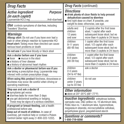 GoodSense Anti-Diarrheal Medicine, Loperamide Hydrochloride Tablets, 2 mg, 12 Count