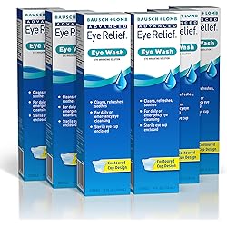 Bausch & Lomb Eye Wash Relief Solution that Cleans, Refreshes, and Soothes, 4 Fl Oz, Pack of 6