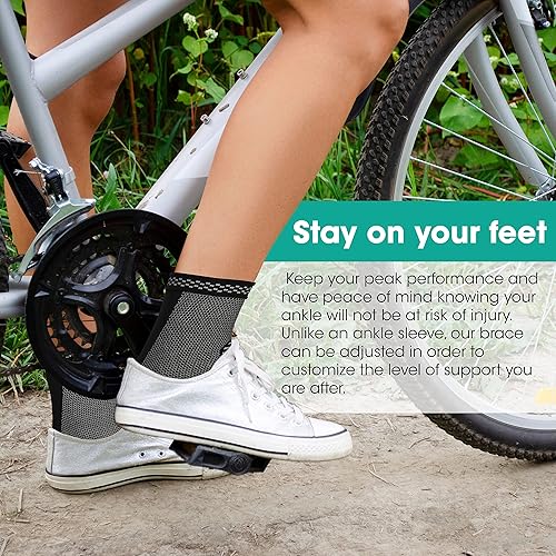 Modvel Ankle Brace for Women & Men - 1 Pair of Ankle Support Sleeve & Ankle Wrap - Compression Ankle Brace for Sprained Ankle, Achilles Tendonitis, Plantar Fasciitis, Injured Foot