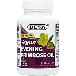 DEVA Vegan Vitamins Vegan Evening Primrose Oil Vcaps, 90-Count Bottle