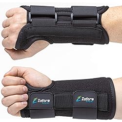 Carpal Tunnel Wrist Brace Night Support and Metal Splint Stabilizer [Single] - Helps Relieve Tendinitis Arthritis Carpal Tunnel Syndrome Pain - Reduces Recovery Time for Men Women - Right Wrist Brace LXL
