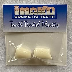 Imako Cosmetic Teeth Extras- Tooth Tinted Plastic- Natural Color. Temporary Tooth