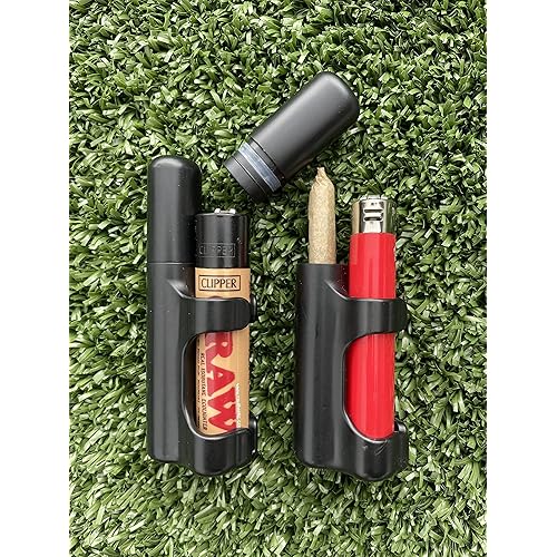 Joint Case – The Clinger is a Smell Proof, Crush Proof, Portable, Cigarette Case That attaches to Your Lighter Classic Black