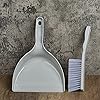 Mini Dustpan and Brush Set, Mini Hand Broom and Dustpan Set with Handles Cleaning Tool Kit for Home Shelf Kitchen Office Desk Tabletop Floor and Sofa, Gray