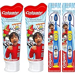 Colgate Kids Toothpaste and Toothbrush Set for Ages 5 plus, Ryan's World