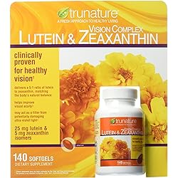 Trunature Vision Softgels Complex Lutein and Zeaxanthin Supplement, 140 Count