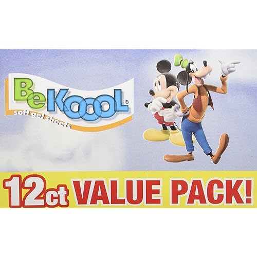 Be Koool Disney Characters Fever Relief Soft Gel Sheets 12 Count