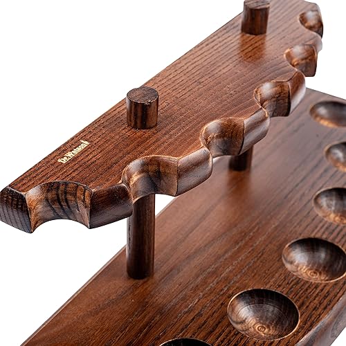 Dr. Watson - Wooden Tobacco Pipe Stand, For 7 Tobacco Smoking Pipes, Handmade from Solid Wood