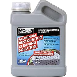 AL-NEW Aluminum Restoration Cleaning Solution | Clean & Restore Patio Furniture, Stainless Steel, and Other Household Metal Surfaces 16 oz.