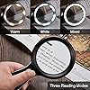 Magnifying Glass with Light, MOJINO 10X Lighted Large Handheld Reading Magnifier Glasses with 18 LED Lights for Macular Degeneration, Seniors & Kids Reading, Inspection, Coins, Jewelry, Exploring