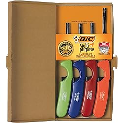 Bic Multi-purpose Lighter, Classic & Flex Wand, 4 Pack