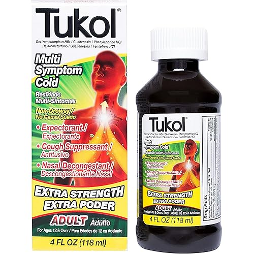 TUKOL Adult Maximum Strength Multi Symptom Cold Medicine 4 oz 3 Pack