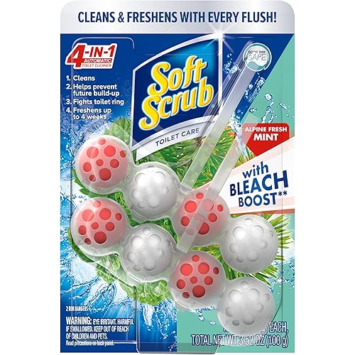 Soft Scrub 4-in-1 Toilet Care with Bleach, Alpine Fresh, 100 Gram