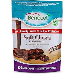 Benecol® Soft Chews - Dietary Supplement Made with Cholesterol-Lowering Plant Stanols, which are Clinically Proven to Reduce Total & LDL Cholesterol 120 Chocolate Chews