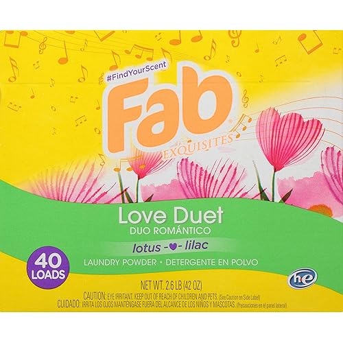 Fab Love Duet Powder Laundry Detergent 2.6 lbs
