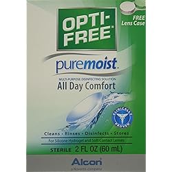 OPTI-FREE Pure Moist Multi-Purpose Disinfecting Solution, All Day Comfort 2 oz Pack of 3