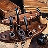 Dr. Watson - Wooden Tobacco Pipe Stand, For 7 Tobacco Smoking Pipes, Handmade from Solid Wood