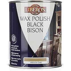 Liberon Black Bison Paste Wax, 1 Liter, Medium Oak