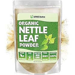 XPRS Nutra Organic Nettle Leaf Powder - Premium USDA Organic Stinging Nettle Powder for Hair and Nails - Vegan Friendly Energy Boosting Organic Stinging Nettle Leaf 4 oz