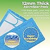 Reusable Pads for Swiffer WetDry Applicable, 12.5'' Microfiber Mop Refill Pad Washable for Hard Floor Baseboard Cleaning, Compatible with Swiffer Sweeper, 4 Pack