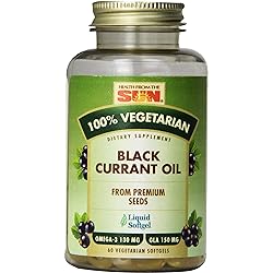 Nature's Life Black Currant Seed Oil 1000mg | Vegetarian, Cold Pressed | with GLA Omega-6 and ALA Omega-3 | 60 CT