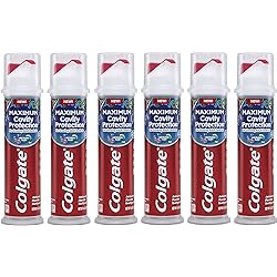 Colgate Kids Toothpaste Pump with Fluoride for Maximum Cavity Protection, Mild Bubble Fruit Gel - 4.4 Ounce Pack of 6